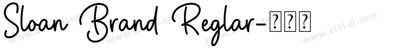 Sloan Brand Reglar字体转换